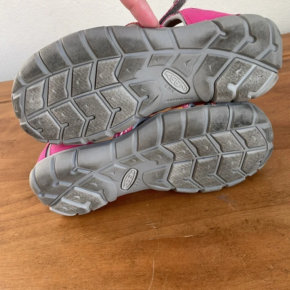 Keen Pink and Gray Sandals with Adjustable Straps Size 4